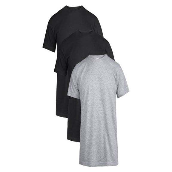 Men's 3 Pack Crew Neck Cotton T-Shirts Short Sleeve Casual Fit S to XL
