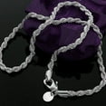 thumbnail image 1 of Women's Men's 925 Sterling Silver Twist Chain Necklace Charm Fashion Jewelry, 1 of 7