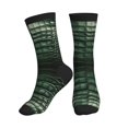 thumbnail image 1 of Women's Men's Alligator Skin Seamless Green Texture Colorful Novelty Pattern Crew Athletic Socks, 1 of 7