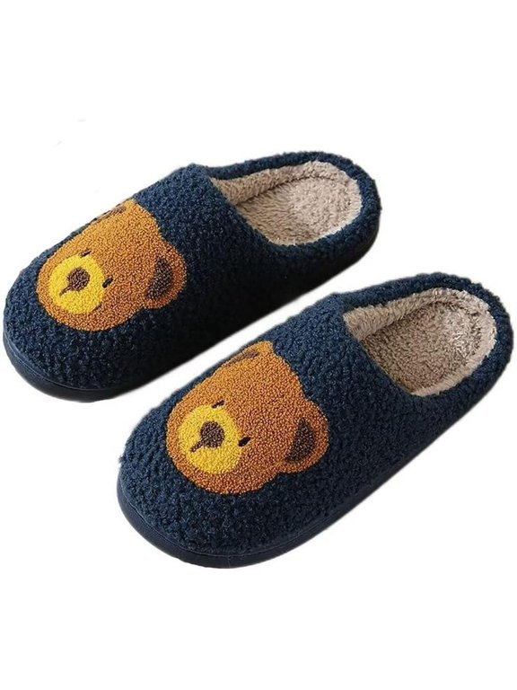 Women's Men's Animal Pattern Slippers Bear Slippers Comfy Memory Memory Foam Plush Cloud Slippers Slippers for Couples Indoor Home