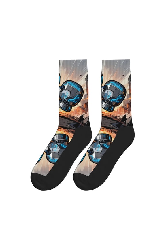 Women's Men's Boxing Gloves Novelty Athletic Socks Casual Crew Socks