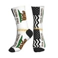 thumbnail image 1 of Women's Men's California America Flags Colorful Novelty Pattern Crew Athletic Socks, 1 of 7