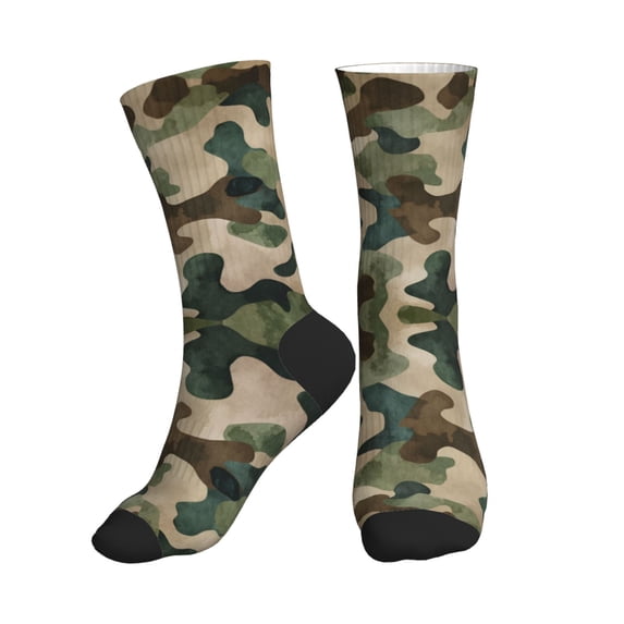 Women's Men's Camouflage Pattern Colorful Novelty Pattern Crew Athletic Socks