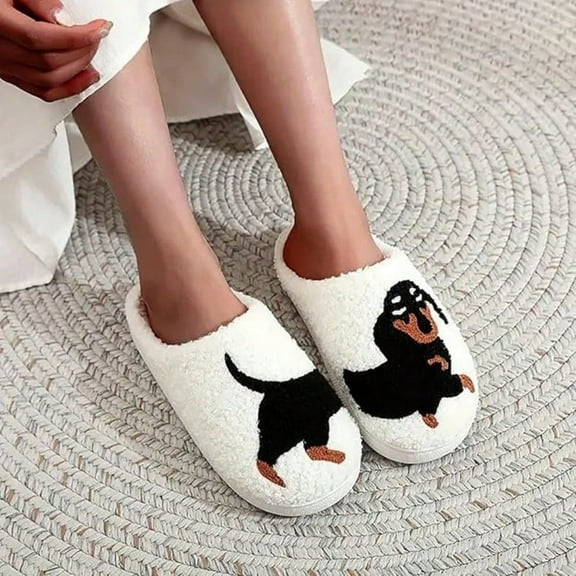 Women's & Men's Cartoon Slippers Memory Foam Soft Plush Warm Non-Slip Home Shoes