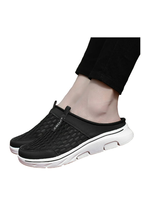 Women's Men's Clogs & Mules Lightweight Breathable Mesh Barefoot Backless Walking Slip on Sneakers Sandals