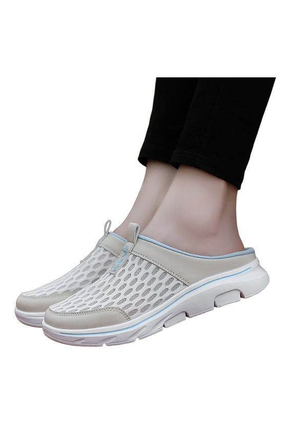 Women's Men's Clogs & Mules Lightweight Breathable Mesh Barefoot Backless Walking Slip on Sneakers Sandals
