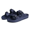 thumbnail image 1 of Women's Men's Comfort Slides Double Buckle Adjustable Rubber Slide Sandals EVA Flat Sandals, 1 of 10