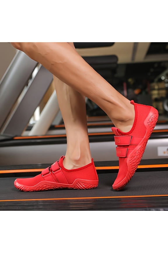 Women's & Men's Fitness Running Shoes, Couples Multifunctional Athletic Training Footwear Shock Absorbing Non-Slip Jump Rope Sneakers, Breathable, Lightweight Yoga Shoes, For Squats & Deadlifts