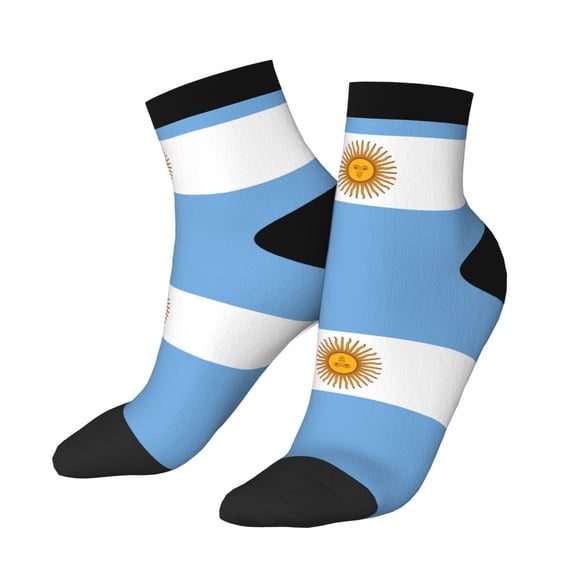 Women's Men's Flag Of Argentina Lightweight Ventilation Quarter Ankle Socks