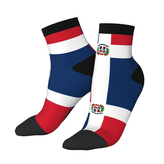 Women's Men's Flag Of The Dominican Republic Lightweight Ventilation Quarter Ankle Socks