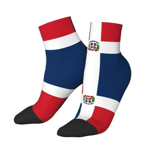 Women's Men's Flag Of The Dominican Republic Lightweight Ventilation Quarter Ankle Socks