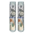 thumbnail image 1 of Women's Men's Funny Printed Middle Calf Socks Novelty Dollar Bill Money Pattern Polyester Cotton Middle Tube Socks, 1 of 8