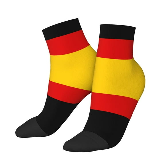 Women's Men's German Flag Lightweight Ventilation Quarter Ankle Socks