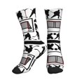 thumbnail image 1 of Women's Men's Hockey Player Colorful Novelty Pattern Crew Athletic Socks, 1 of 7