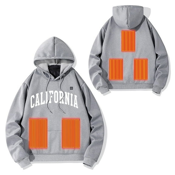 Women's Men's Hooded Pullover Winter Heated Pullover With Hood Unisex Hoody Heated Hoodie With 5 Heating Outdoor Heating Jacket Heating Vest Warming Sweatshirt Hoodie Casual Zip up Hooded Sweatshirt