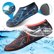 Womens Mens Outdoor Beach Swimming Socks Quick-Dry Barefoot Shoes Surfing Yoga Pool Exercise, Black/3XL