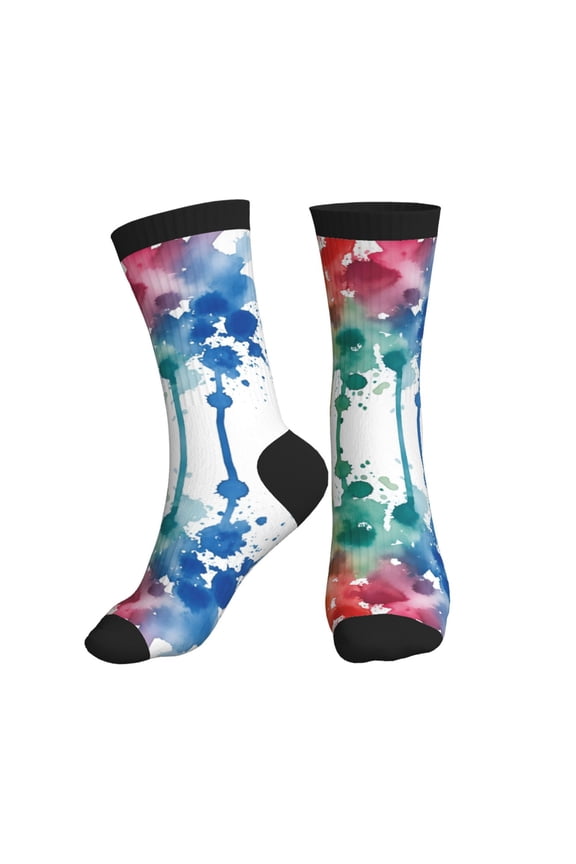 Women's Men's Paint Splatter Colorful Colorful Novelty Pattern Crew Athletic Socks