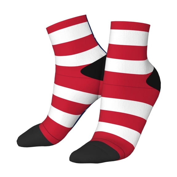 Women's Men's Puerto-Rico-Flag Lightweight Ventilation Quarter Ankle Socks