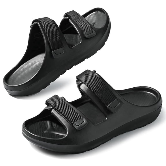 Women's Men's Slides Sandals Adjustable Velcro Buckle Slippers with Arch Support for Beaches Gyms Swimming Pool Gardens EVA Shoes Outdoor Indoor