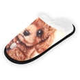 thumbnail image 1 of Women's Men's Slippers, Non-Slip Travel Unisex Fleece House Shoes Poodle, 1 of 7