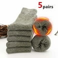 thumbnail image 1 of Women's and Men's Solid Color Knit Socks, 5-Pairs Mid-Calf Crew Socks Pack, Cotton Everyday Basic Socks for Fall Winter, Ankle Socks with Color Options - Green, 1 of 3
