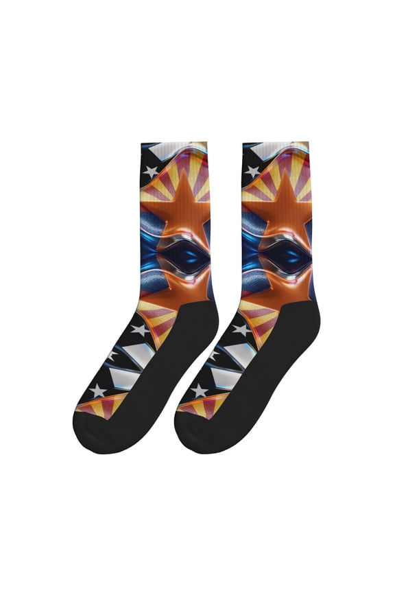 Women's Men's Thin Blue Line Arizona Flag Novelty Athletic Socks Casual Crew Socks