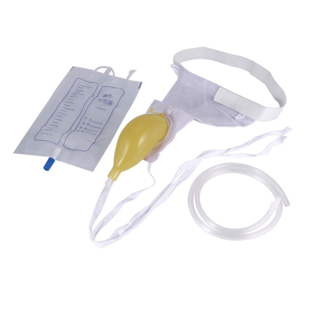 Women's / Men's Urine Bag, 1000 ml Urinal Pee Reusable Pee Holder, Elastic band, Spill-proof Incontinence Tool, Portable Urine