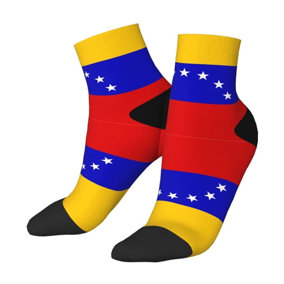 Women's Men's Venezuela Flag Lightweight Ventilation Quarter Ankle Socks