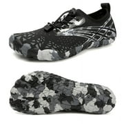 Stepedia Women's Men's Water Shoes Non Slip Quick Dry Athletic Aqua Shoes for Beach Swimming, Black