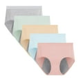 thumbnail image 1 of Women's Menstrual Period Panties Cotton Leakproof Underwear Protection Briefs 5 Pack, 1 of 6