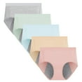 thumbnail image 1 of Women's Menstrual Period Panties Cotton Leakproof Underwear Protection Briefs 5 Pack, 1 of 6