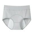 thumbnail image 1 of Women's Menstrual Swimming Trunks Leak Proof 4 Layer Menstrual Underwear High Flow Mesh Underwear Fast Water Absorption Oversized Bikini Briefs for Women Pack Stash on Clearance L Gray, 1 of 4