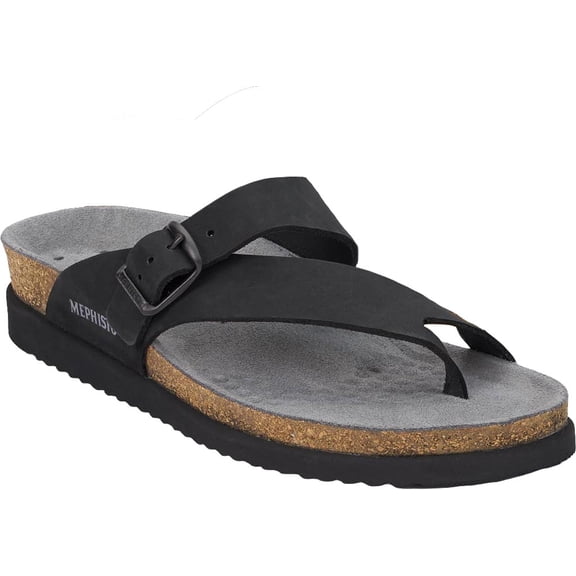 Women's Mephisto Helen Sandal Black Nubuck 11 M