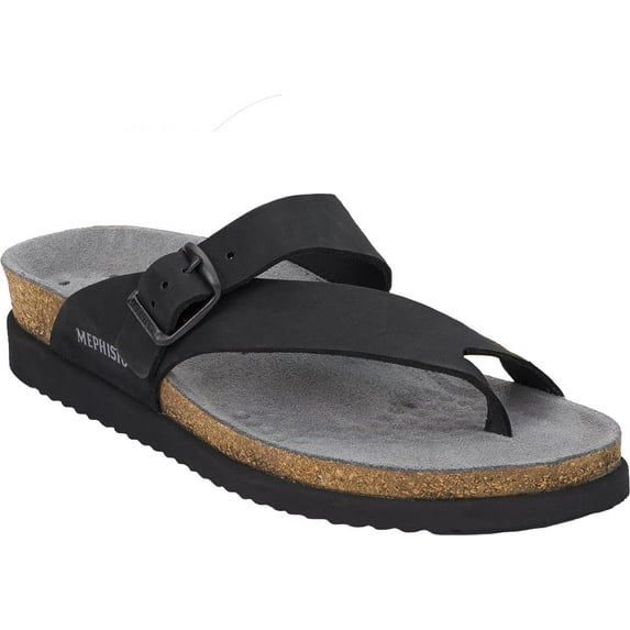 Women's Mephisto Helen Sandal Black Nubuck 9 M