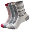thumbnail image 1 of Women's Merino Wool Crew Hiking Outdoor Socks, Moisture Wicking, 1 of 7