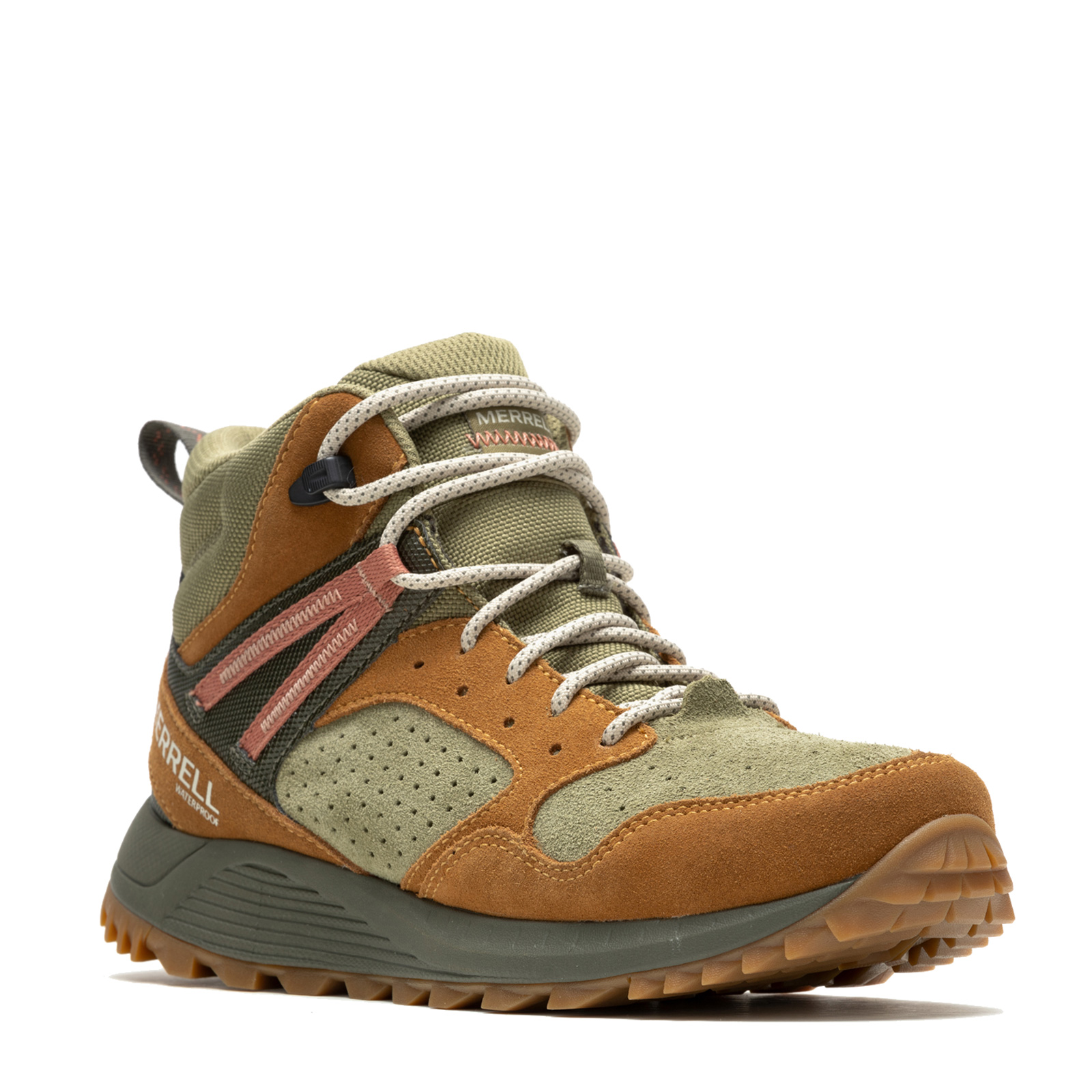 (取寄) メレル レディース ワイルドクロスウッド ミッド ハイキング ブーツ Merrell women Wildwood Mid Hiking Boots (For Women)  Forest Women's Merrell, Wildwood Mid Leather WP Boot - Walmart.com