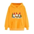 thumbnail image 1 of Women’s Merry Christmas Hoodie Long Sleeve Sweatshirt with Santa or Xmas Tree Graphic Printed Design Drawstring Closure Front Pocket Cozy Casual Holiday Top for Fall and Winter, 1 of 5