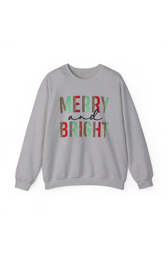 Women's Merry and Bright Christmas Holiday Sweatshirt