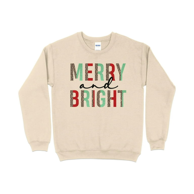 Merry and bright Christmas Crewneck Hoodie Merry and bright Christmas Crewneck Hoodie