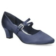 thumbnail image 1 of Women's Meryl by Easy Street Asymmetrical Mary Jane Pumps Color: Navy Satin Size: 8.5, 1 of 4