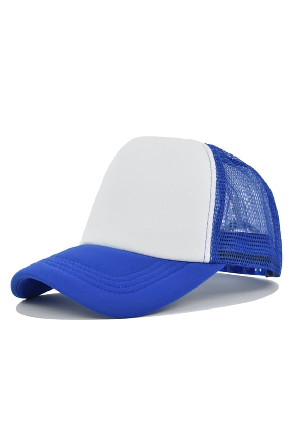 Women's Mesh Back Baseball Cap, Lightweight Breathable Cotton Hat for Summer, Casual Sports Cap for Travel and Outdoor, Adjustable Unstructured Peaked Cap - Light Blue