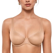 Womens Mesh Balconette Bra Sexy Demi Supportive Comfortable Seamless Underwire Unlined Sheer Bras