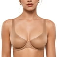 thumbnail image 1 of Women's Mesh Balconette Bra Sexy Demi Supportive Comfortable Seamless Underwire Unlined Sheer Bras, 1 of 6