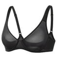 thumbnail image 1 of Women's Mesh Balconette Bra Sexy Demi Supportive Comfortable Seamless Underwire Unlined Sheer Bras, 1 of 5