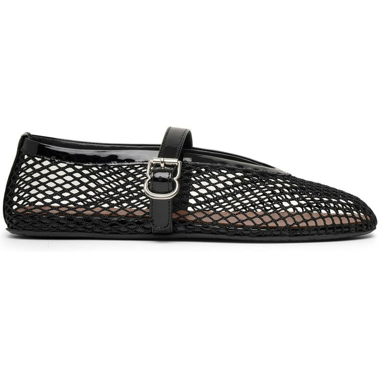 ■■OPEN YY_TheOpen Product■■MESH BUCKLE BALLET FLATS♪ Women's Mesh Ballet Flats Buckle Strap Comfortable Ballerina