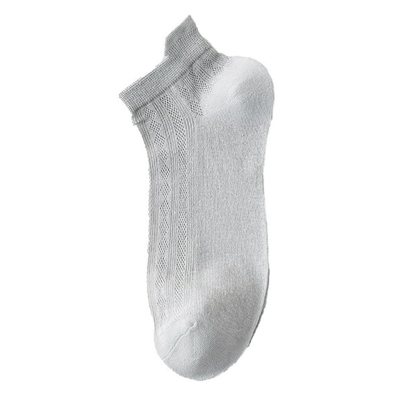 Women's Mesh Breathable No-Show Sports Socks Anti-Slip Sweat-Wicking 1 Pair,Grey,One Size,KLOY2K