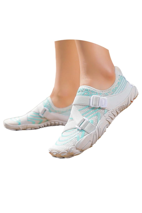 Women's Mesh Color Block Lightweight Wedge Running Shoes Running Sneakers Sky Blue 36