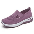 thumbnail image 1 of Women's Mesh Flats Shoes Breathable Slip on Shoes Casual Black and White Flats Comfortable Walking Shoes, 1 of 9