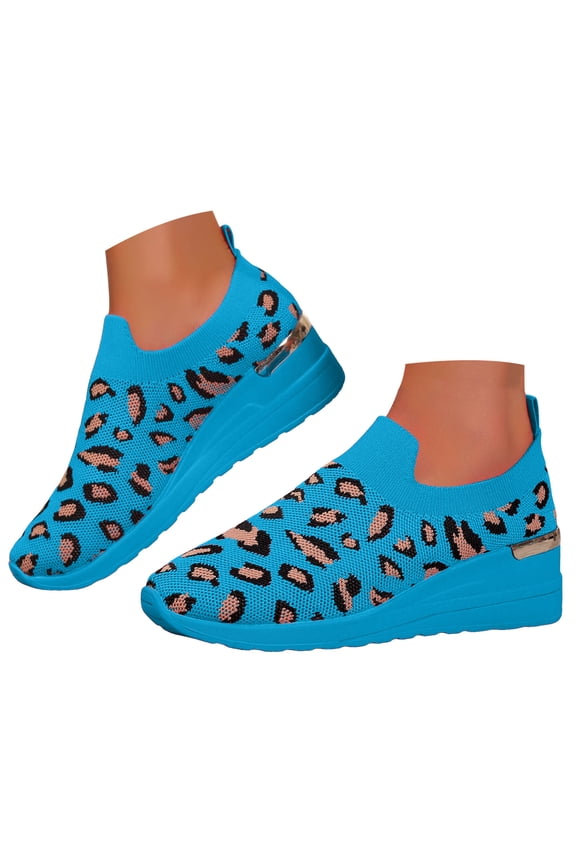 Orthopedic Sneakers for Womens Wedge Heel Thick Sole Breathable Mesh Casual Slip on Walking Shoes