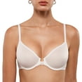 thumbnail image 1 of Women's Mesh Front Closure Bras Unlined Sheer Demi No Padding Underwire Bra, 1 of 5